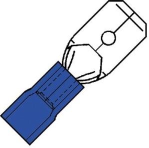 Cargue la imagen en el visor de la galería, Enzo kabelschoen vlaksteker male blauw 6.3x0.8mm - 4433310
