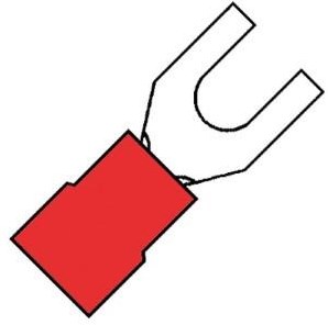 Enzo kabelschoen vork rood 4.3mm - 4433100