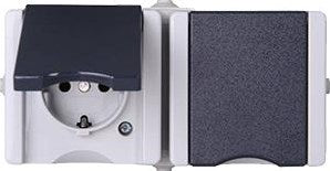 Enzo kopp swd opbouw stopcontact ra dubbel horizontaal - 4628120
