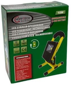 Enzo led bouwlamp 10w oplaadbaar op statief 4000k ip65 - 5017682