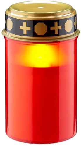 Load image into Gallery viewer, Enzo led rouwlicht | 12cm met timer | rood (excl. 2xc batterij) | herinneringslicht | graflicht | rouwlicht - 5099410
