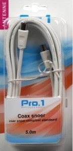 ギャラリービューアに画像をロードする, Enzo pro-1 coax snoer compleet standaard 5 meter - 9291407
