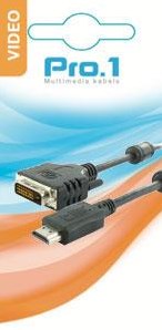 Enzo pro-1 hdmi kabel hdmi naar dvi 18+1 male 2 meter - 9280700