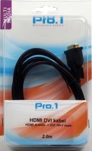 Enzo pro-1 hdmi kabel hdmi naar dvi 18+1 male 2 meter - 9280700
