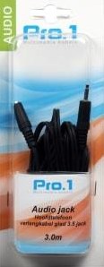 ギャラリービューアに画像をロードする, Enzo pro-1 hoofdtelefoon verlengkabel glad 3,5 jack 3 meter 9212501
