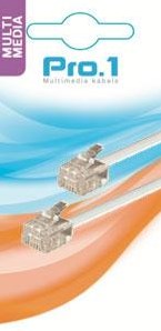 Enzo pro-1 modulair 6p4c naar 6p4c wit 3.0 meter 9297020