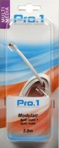 Enzo pro-1 modulair 6p4c naar 6p4c wit 3.0 meter 9297020