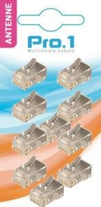 Afbeelding laden in galerijviewer, Enzo pro-1 steker 8 8 rj45 blister 10 stuks 9297000
