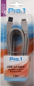Enzo pro-1 usb 3.0 a male naar micro b male (smartphone) 1.8 meter - 9280250