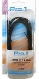 Enzo pro-1 usb-c 3.1 type c > type c aansluitkabel 1.80 mtr - 9280400