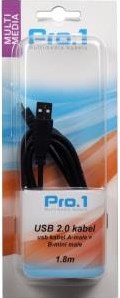 Enzo pro-1 usb kabel a-male -> b-mini male 1,8 meter - 9280195
