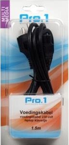 Enzo pro-1 voedingskabel 230 volt laptop klavertje 1.5 meter - 9278720