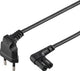 Enzo recordersnoer zwart haaks 1,5meter 7596210