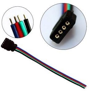 Enzo rgb connector female 4 pins 15 cm draad 4379945