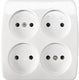Enzo tafelcontactdoos 4v vierkant wit 6871220