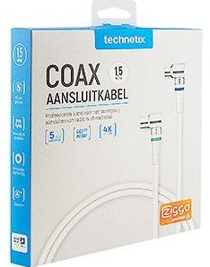 Load image into Gallery viewer, Enzo technetics coax aansluitkabel 1,5m compleet haakse plug - 2075010
