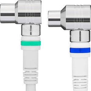 Enzo technetics coax aansluitkabel 3m compleet haakse plug - 2075020