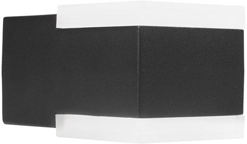 Cargue la imagen en el visor de la galería, Enzo wandlamp | zwart | vierkant | 8w led | ip44 3000k | smartwares ool-50020 - a5019020
