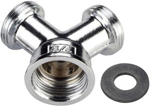 Enzo wpro y stuk chroom, 2 toevoerslangen 1 watertoevoer - 1400238
