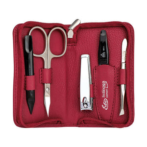 Erbe solingen 5-delige manicure etui rood (erbe9016)
