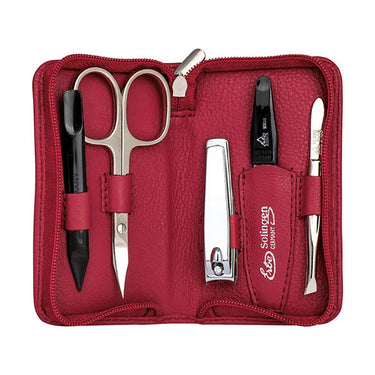 Erbe solingen 5-delige manicure etui rood (erbe9016)