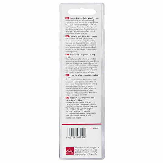 Erbe solingen keramische nagelvijl 4 in 1 pastelroze (erbe91957)