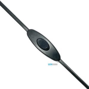 Cargue la imagen en el visor de la galería, Enzo eurosnoer 2x0,75qmm met schakelaar zwart 3m - 1065230
