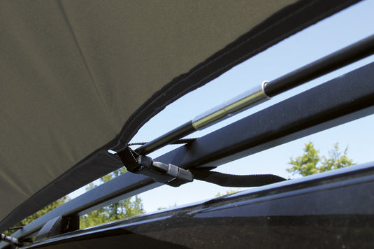 Eurotrail Tarp Carside 3,6 x 3,5 m polyester staal bruin 6-delig