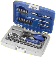 Expert by facom doppenset met hulpstukken 1 4 | 34-delig | in koffer | e194672 - e194672