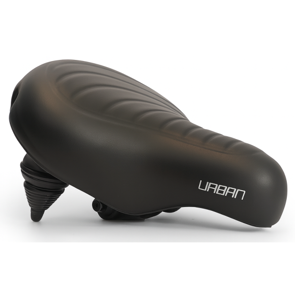 Load image into Gallery viewer, Edge fietszadel urban xl wave - zwart
