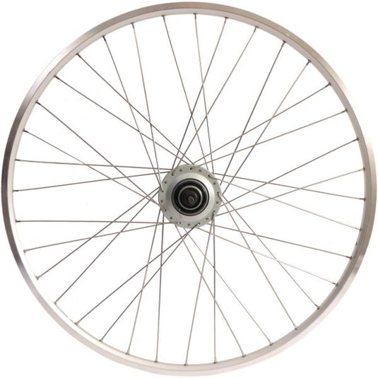 Shimano achterwiel 28 inch nexus 8 naaf (zilver) - zac19 velg (zilver) met rvs spaken - voor schijfrem
