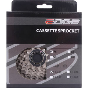 Edge cassette 7 speed cs-m5007 11-28t - zilver
