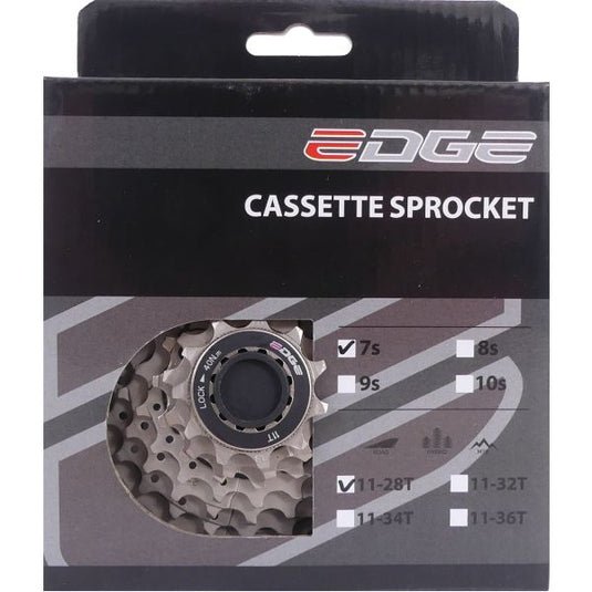 Edge cassette 7 speed cs-m5007 11-28t - zilver