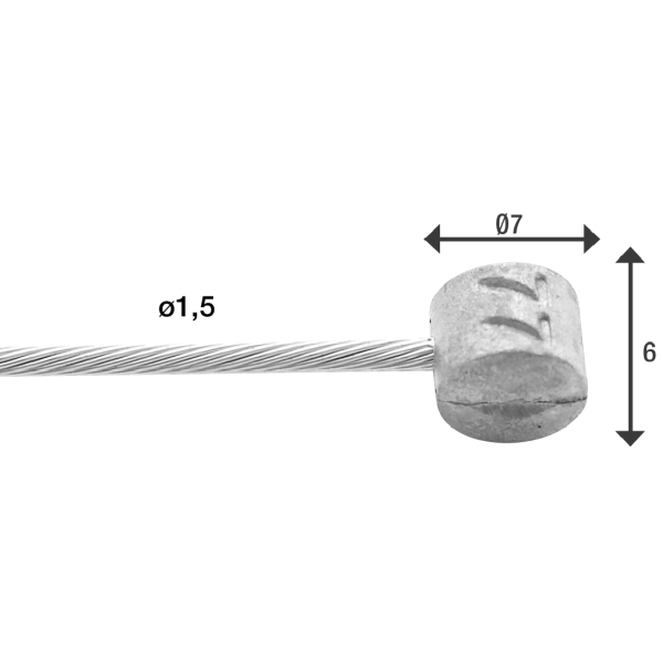 Load image into Gallery viewer, Elvedes rem binnenkabel slick rvs 2000 mm ø 1,5 mm (100x)
