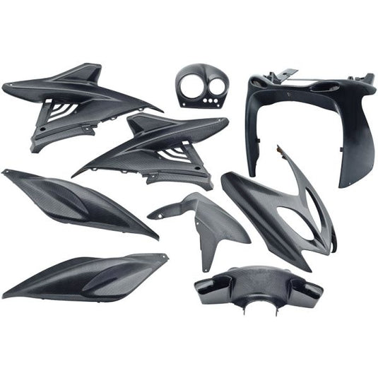 Edge plaatset 9-delig voor yamaha aerox tot bouwjaar 2014 - carbon look