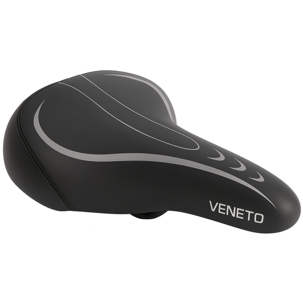 Load image into Gallery viewer, Edge fietszadel veneto incl. oppakbeugel en achterlicht - zwart
