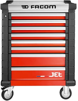 Facom jet gereedschapswagen 8 laden m3 rood - jet.8m3a - jet.8m3a