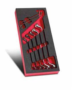 Facom mod met 7 verdiepte ringsleutels van 6-19mm