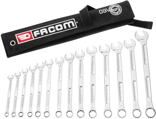 Load image into Gallery viewer, Facom samenstelling van 14 ogv grip xl combinatiesleutels in een kit - 441.jv14grppb
