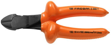 Facom zijkniptang harde draad, geisoleerd 180mm - 192.18avse