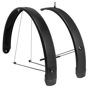 Eurofender spatbord set tempo square 28 inch 58mm - zwart