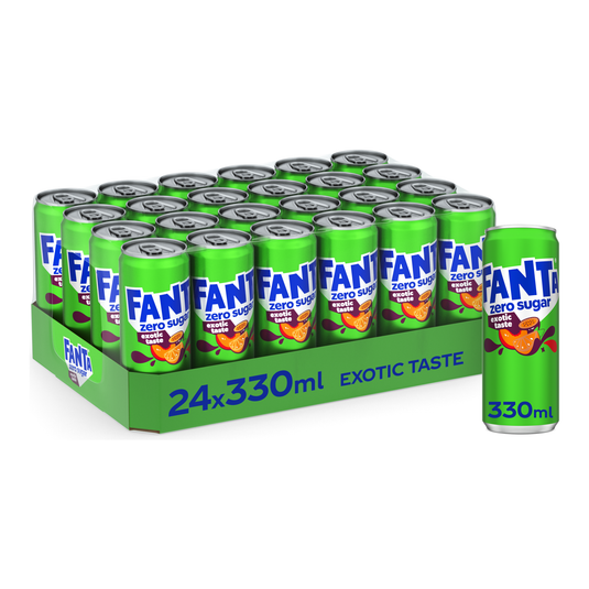 Fanta exotic no sugar blik (24x 33cl)