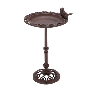 Esschert design vogelbad op hoge voet gietijzer 22,5x22,5x38,5 cm