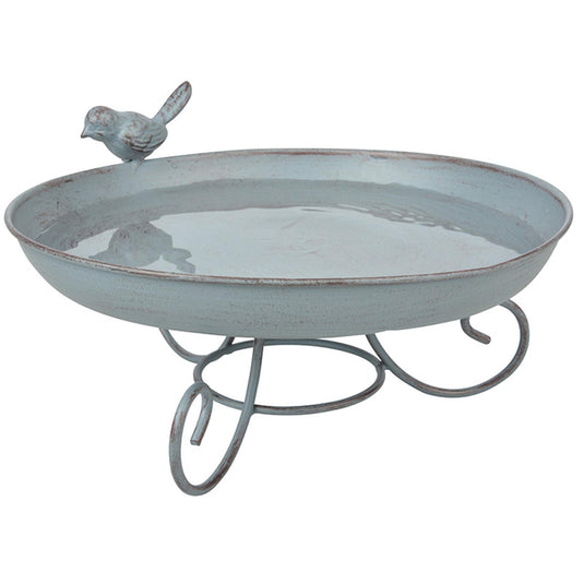Esschert design vogelbad ø22cmx12cm metaal grijs