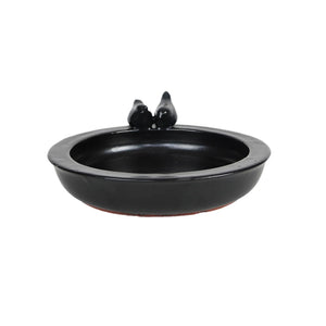 Esschert design vogelbad keramiek rond grijs