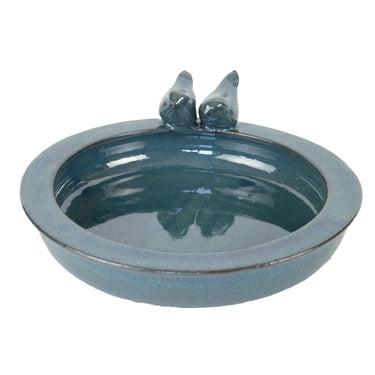 Esschert design vogelbad keramiek rond petrol