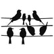 Esschert design raamstickers vogels op draad