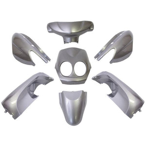 Edge plaatset 9-delig voor yamaha neo's - vanaf bouwjaar 2008 tot 2011 - 2 en 4 takt model - metallic zilver