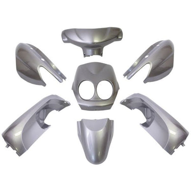 Edge plaatset 9-delig voor yamaha neo's - vanaf bouwjaar 2008 tot 2011 - 2 en 4 takt model - metallic zilver
