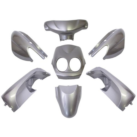 Edge plaatset 9-delig voor yamaha neo's - vanaf bouwjaar 2008 tot 2011 - 2 en 4 takt model - metallic zilver